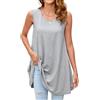 Enmain Magliette Tunica Donna a Maniche Corta Estiva Maglia Lunga Ampia Desigual Casual Blusa Camicia Scollo Tondo Floreale Paisley Elegante S-3XL