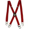 Olata Bretelle da Uomo a X con Moschettoni Apribottiglie, 25 mm, Rosso
