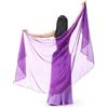 DUNSBY Velo per danza del ventre veli da danza del ventre ali di falene tinta unita sciarpa in chiffon scialle 250x120cm. (Colore: Purple)