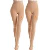 Viozocy Collant Termici Donna Inverno a Vita Alta con Fodera in Pile Spesso e Fascia Confortevole 2 Color Carne L-XL