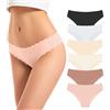 TANSTC Mutande Donna Senza Cuciture Perizoma Slip Tanga Invisibili Intimo Thong Seamless, Mutande in Microfibra Brasiliana, Underwear Women Multipack, Pacco da 6, L