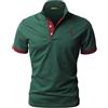 VMSUCIJ Polo Elegante Uomo Manica Corta in Cotone Camicia con Tasca Sportiva Slim T-Shirt