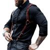 WWPMNQD Bretelle da uomo Bretelle da uomo in pelle regolabili for pantaloni, bretelle zaino, con spallacci(Brown)