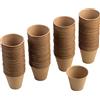 Meister Vasi da coltivazione Ø 8 cm, pratico set da 96 pezzi, in cellulosa di carta, biodegradabile, vaso per semi, coltivazione di piante, WU9968320, naturale