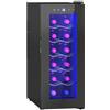 HOMCOM Cantinetta Frigo 12 Bottiglie Display Touch Doppio Controllo Temperatura