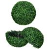 HOMCOM Set 2 Sfere di Bosso Artificiale Ø50cm per Interno ed Esterno Verde