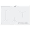 Electrolux Piano cottura induzione 4 zone SERIE 600 Eil83443Bw White (80cm)