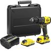 Stanley Fatmax Trapano Avvitatore a Percussione Elettrico 18V 2 Batterie 2Ah