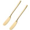 MOLUCKFU Set 2 Coltelli per Spalmare in Acciaio Inossidabile Oro