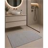 TEXTILE COLLECTION Tappeto Bagno Riccio 60x100 cm Antiscivolo con Gancio per Appenderlo - Tappetino Assorbente Lavabile in Lavatrice, Morbido, Ideale Dopo la Doccia, Disponibile in 11 Colori (Grigio chiaro)