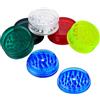 Spespo Macina erbe in plastica [confezione da 6], Macina spezie 2,4 pollici (60 mm), 3 parti incluse Coperchio magnetico e scomparto ermetico