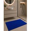 TEXTILE COLLECTION Tappeto Bagno Riccio 60x100 cm Antiscivolo con Gancio per Appenderlo - Tappetino Assorbente Lavabile in Lavatrice, Morbido, Ideale Dopo la Doccia, Disponibile in 11 Colori (Blu)