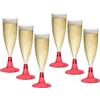 moorg Set 24 Calici Plastica Rigida Lavabili per Eventi 120ml - Flute Eleganti per Vino e Cocktail Riutilizzabili - Bicchieri Plastica Infrangibili da Festa - Bicchieri da Cocktail