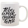 bubbleshirt Tazza Mug in ceramica To be a rock and not to roll - rock - idea regalo