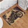 Mexpekil Zerbino per moto retrò, 40 x 60 cm, antiscivolo, lavabile, tappetino assorbente, tappetino da cucina, decorazione per interni ed esterni
