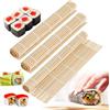 VMUTGA 3 Pezzi Stuoia per Sushi, 24 x 24 cm Tappetino per Sushi Bamboo, Lavabile e Riutilizzabile Strumenti per Sushi, per Casa, Ristorante, Cucina, Feste, Principianti, Professionisti