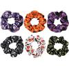 PEUTIER 6 Pezzi di Anello per Capelli Donna, Fasce Elastiche per Capelli Cravatta per Capelli Zucca Spettrale Colorata per Donne Accessori per Capelli per Ragazze Autunnali (6 Colori)