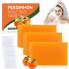 Glowhaven 3PCS Sapone al Cachi Naturali, Persimmon Soap, Sapone Cachi Naturale