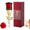 Junjie Profumo da donna a forma di rosa, profumo floreale fresco di rose, profumo di feromoni a lunga durata, profumo per capelli e corpo, rafforzare la fiducia in se stessi (rosso)
