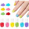Generico Smalto Per Unghie Per Bambini | 6 Pezzi Manicure Da Staccare Ad Acqua - Smalto Per Unghie Ad Asciugatura Rapida - Per Bambini Ragazzi Casa Salone Matrimonio Viaggio Appuntamenti Pendolari Principianti