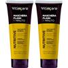 FEI FAN Maschera NUTRITIVE FLASH 1 MINUTE, Trattamento Intensivo Nutriente. Con Ceramidi Vegetali e Pantenolo, Per Capelli Secchi, Spenti 190ml (2 Unità)