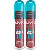 NYX Professional Makeup Lip I.V. Gloss Stain Idratante 2in1 Lipgloss e Tinta Labbra Applicatore a Goccia Formula Vegana con Vitamina B12 e Magnesio Tonalità 17 Petal Pourin' - 2 Lipgloss da 5ml