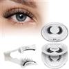 QUEWEL Ciglia Finte Magnetiche naturali riutilizzabili con applicatore, non necessita di colla. Ciglia finte magnetiche QUEWEL facili da indossare e rimuovere con istruzioni (B+J- 2 paia-04)