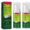 Générique 2 x Schiuma per capelli idratante naturale con olio di oliva biologico, 120 ml, fissaggio a lungo termine, anti-arricciatura, per ricci, trecce e parrucche, cura naturale per capelli ricci, crespi e
