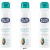 Italy Shop Service Neutro Roberts - 3 deodoranti spray Asciutto all'iris e alla mandorla, senza alcool e con Rockalaun, deodorante anti-sudore, unisex, 150 ml, + portachiavi Italy Shop Service in omaggio