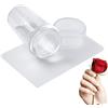 Generico Timbr/o Per Unghie French Manicure | Testine E Raschietto In Silicone Morbido | Timbr/o In Gel Trasparente In Silicone Per Unghie | Kit Per Manicure Per Viaggi, Vacanze, Saloni, Interni