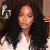 CLASSINE Parrucca Donna Capelli Veri Umani Burmese Curly V Part Wigs Human Hair Upgrade U Part Glueless Wig 22Inch