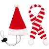 Generico Costumi Per Galline - Babbo Natale Per Animali Della Fattoria - Cappellino Babbo Natale Regolabile Con Laccio,Per Gallina Criceto Gatto Cucciolo Lucertola