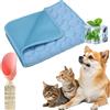 GXHNB Tapis Rafraichissant Chien Soie GlacéE, SelbstküHlende KüHldecke mit KüHlendem Effekt für Haustiere Im Sommer, Aus KüHlgewebe Wendbar, SelbstküHlend KüHlbett für Zu Hause, Reise (Blu,40 * 30cm)