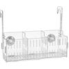 Generic Cesto per acquario - Supporto in acrilico trasparente, fioriera per scaffali angolari | Organizzatore multi-griglia regolabile in altezza, display decorativo per serbatoio contenitore