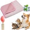 GXHNB Tapis Rafraichissant Chien Soie GlacéE, SelbstküHlende KüHldecke mit KüHlendem Effekt für Haustiere Im Sommer, Aus KüHlgewebe Wendbar, SelbstküHlend KüHlbett für Zu Hause, Reise (Rosa,40*30cm)