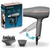Cecotec Asciugacapelli da Viaggio IoniCare Power&Go Heaven Grey. 2000W. 2 Temperature. 2 Velocità. Funzione Aria Fredda. Bocchetta Concentratore e Diffusore. Anello per Appendere