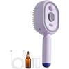 Lbaote 3 In1 Piastra A Vapore Per Capelli Con Pettine, Spazzola Che Liscia I Capelli Con Vapore, Lisciatrice Ricaricabile Anti-Crespos Per Capellis, Pettine Distributore Olio