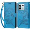 KENHONER Custodia per Xiaomi Redmi Note 13 Pro 5G Cover, Blu | Portafoglio in Pelle PU Retro, Antiurto Flip, Slot per Schede, Funzione Stand, Chiusura Magnetica
