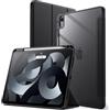 JETech Custodia SOLO per iPad Air 11 Pollici M4/M3/M2 (2026/2025/2024), iPad Air 5/4 (2022/2020, 5a/4a) con Portapenne, il Involucro Posteriore Trasparente Supporto Cover Sottile per (Nero)