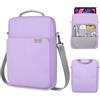 MoKo 9-11 pollici Tablet Sleeve Borsa Maniglia Custodia da trasporto con tracolla Adatto a 11 pollici iPad Air M3, iPad A16 2025, Pro 11, i-Pad 10/9/8/7th Gen, Tab S8/S9 11, Viola