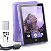 ODEJOI Lettore MP3 32GB Bluetooth 5.3, Touchscreen da 2,8 Pollici, Cassa in Zinco, Suono Hi-Fi & Altoparlante, Autonomia 48 ore, Rumore Bianco (18 Suoni), Auricolari & Custodia inclusi