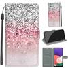 KENHONER Custodia per Samsung Galaxy A22 5G, rosa | Portafoglio Pelle PU, Magnetica, Resistente Agli Urti, Scomparto Carte Credito, Pieghevole, Flip Libro, Motivo