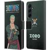Head Case Designs Licenza Ufficiale One Piece Roronoa Zoro Arte Grafica Custodia Portafoglio in Pelle Compatibile con Samsung Galaxy A35 5G