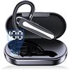 Xmenha Cuffie Bluetooth con microfono vivavoce, auricolari Bluetooth, con custodia di ricarica per auto, business, ufficio, senza fili, vivavoce