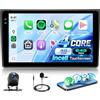 Rimoody 4G+64G Android Autoradio per Audi A4 S4 RS4 B6 B7 8E 2000-2009 Wireless Carplay Android Auto, 9 Pollici Incell Touchscreen Radio GPS Navi WiFi Bluetooth FM/RDS/EQ/USB SWC Telecamera Posteriore
