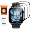 Lutree Pellicola Protettiva per Apple Watch Series 11 42mm, 3 Pezzi HD Anti Graffio Facile da Installare Flessibile Film, 3D Piena Copertura Anti-Impronte Protezione Schermo