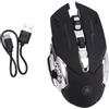 Rvyan Silenzioso USB Ricaricabile per Computer da Gioco Mouse Bluetooth Ricaricabile per PC e Laptop Nero