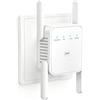 Gubbett Amplificatore Wi-Fi, 1200Mbps WiFi Extender Dual Band 2.4GHz/5GHz con 4 Antenne ad Alto Guadagno, Ripetitore WiFi Potente per Casa,Porta LAN, WPS, Access Point, Supporta 2 Modalità