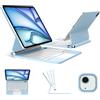 FOGARI Magic Keyboard per iPad Air 11 M2/M3 2024/2025, spagnolo Ñ Tastiera Bluetooth con Trackpad per iPad Air 11 M2/M3 2024/2025 Tastiera con Touchpad, blu chiaro