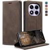 KZB Cover per Xiaomi Redmi Note 14 Pro 4G [Non per 5G] Custodia in Pelle Premium Libro Portafoglio Flip Wallet Magnetica Porta Carte Supporto Protezione Case per Redmi Note 14 Pro 4G - Caffè
